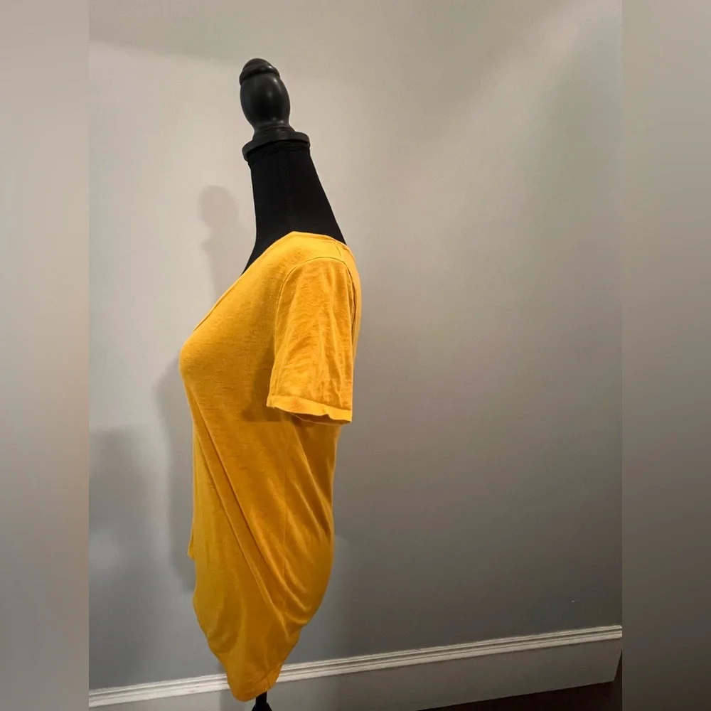 J. Crew Yellow V Neck Slub Cotton Tee - Picture 5 of 7